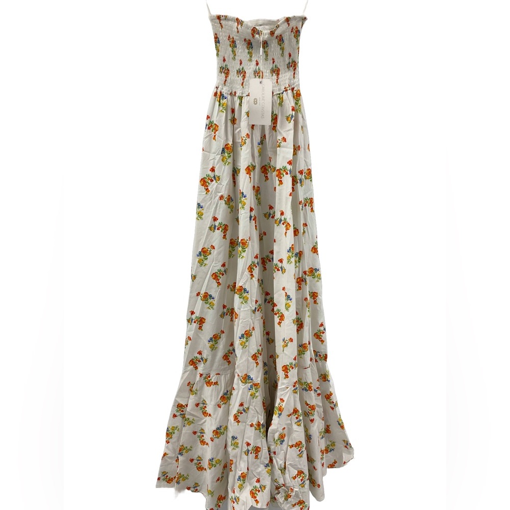 NWT Caroline Constas Haisley Maxi Dress in White Floral